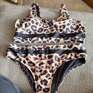 Leopard Print Bikini Set